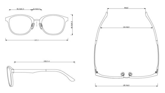 Unisex Multifunctional Glasses For Rectangle Face Anti Fatigue